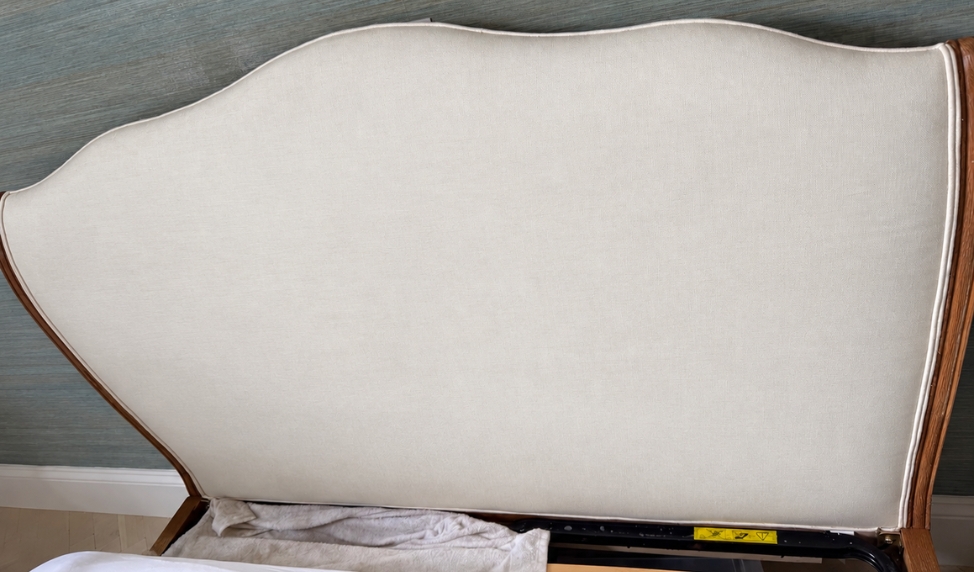 Fabric headboard after professional cleaning